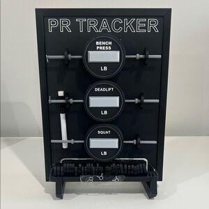 PR Tracker Fitness Progress Board - Black